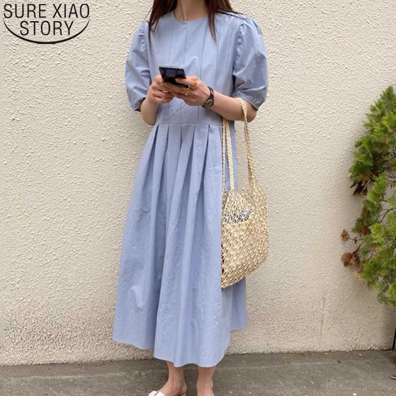 

Vinatge Elegant Women Long Dress Summer Dress Korean Candy Color Loose Maxi Dresses Party Dresses Female Vestidos 14513 210527, White