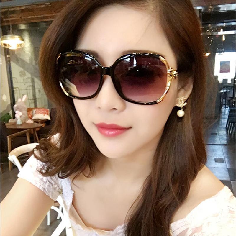 

Sunglasses Sunblock Polarized Female Fashion Large Frame Round Outdoor Travel Uv