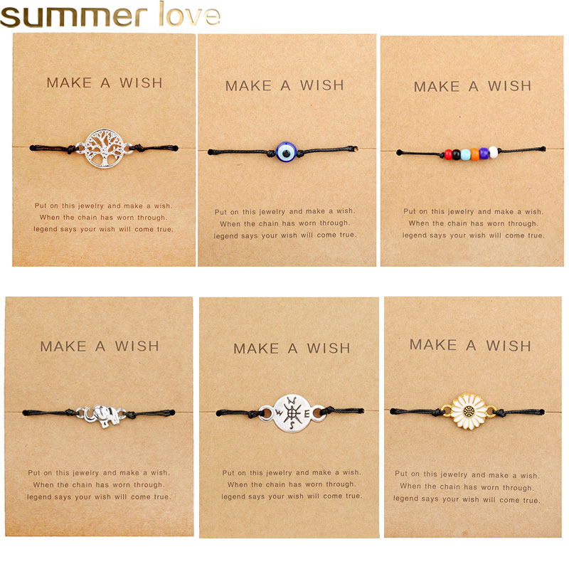 

Fashion Friendship Wax Rope Bracelet Colorful Seed Bead Cross Sunflower Pendant Adjustable Charm Bracelets Lucky Jewelry