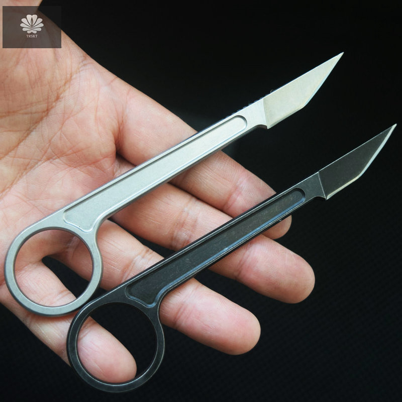 

Trskt 440C Unpacking Knife Neck Tactica Camping Outdoor Rescue Surviva Pokcet Knives EDC Too With K SheathDropshipping