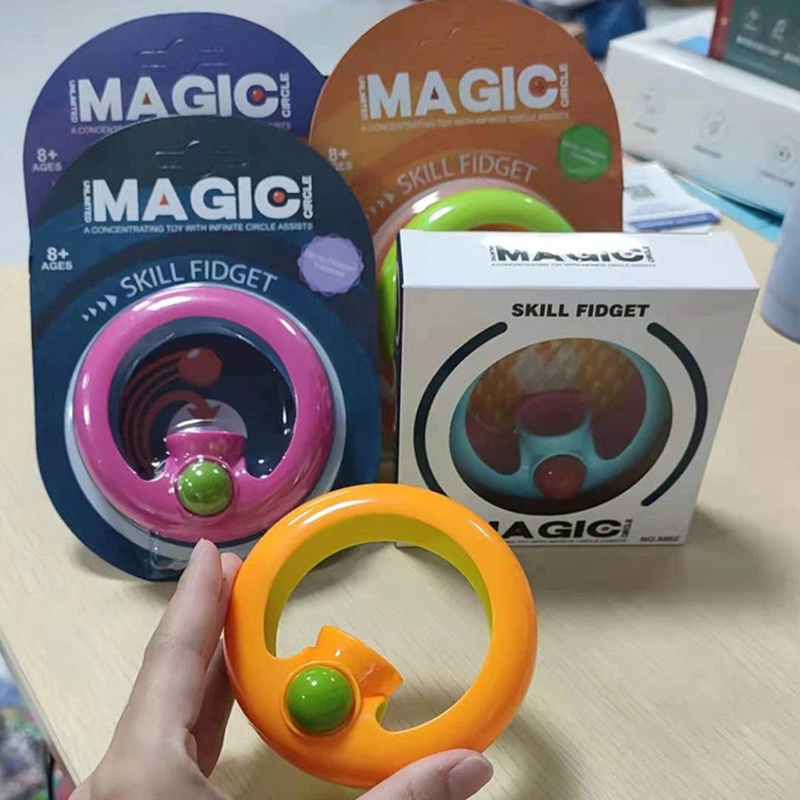 

Magic Circle Fidget Loopy Looper Flow-pop Party Favor Its Stress Relief Decompression Toy The Original Marble Hand Spinner Skill BallAdult Child Gift
