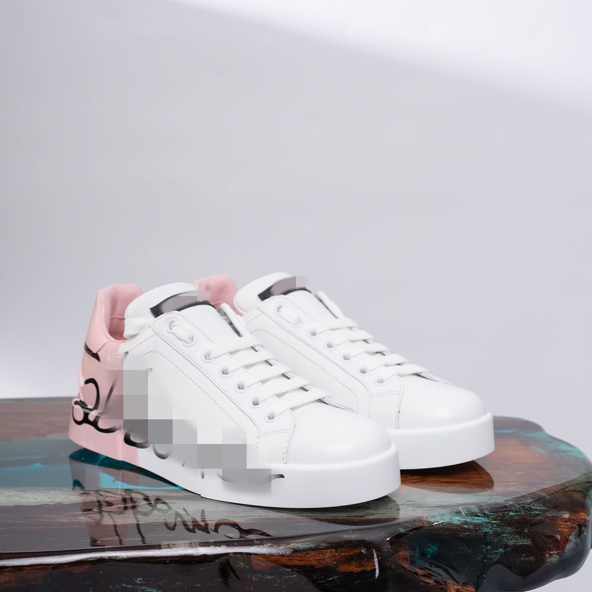 

Fashion Best Top Quality real leather Handmade Multicolor Gradient Technical sneakers men women famous shoes Trainers size35-45 kjl0002