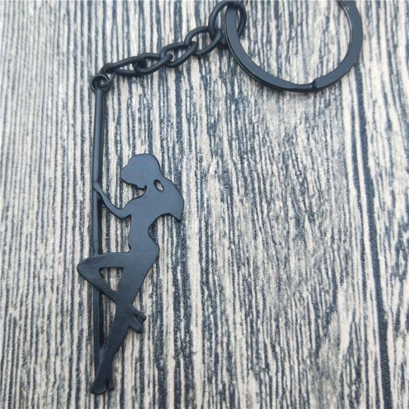 

Keychains Pole Dancer Key Chains Fashion Jewellery Trendy Car Keychain Bag Keyring For Women Men