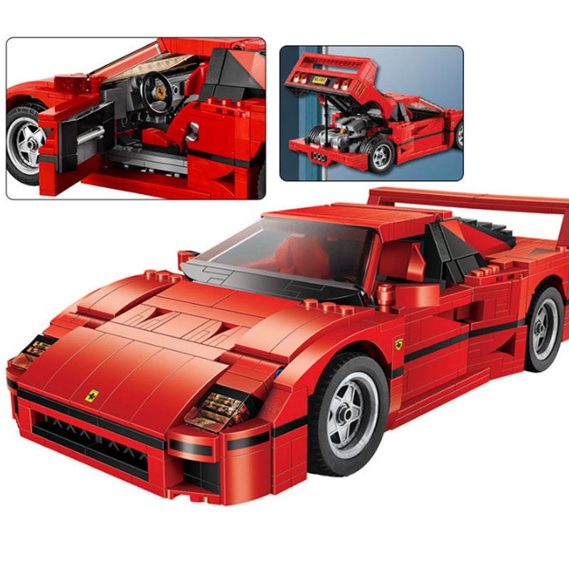 

1157pcs ing Technical Series F40 Sports Car Building Blocks Set Bricks Compatible 21004 10248 Educational Toys For Kids Gif X0503