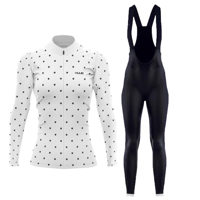 

Racing Sets Huub Spring/Autumn Long Sleeve Cycling Tight Women Bike Jersey Maillot Ropa Sportwear Female Dress Ladies Suit Wear Ciclismo, Black;blue