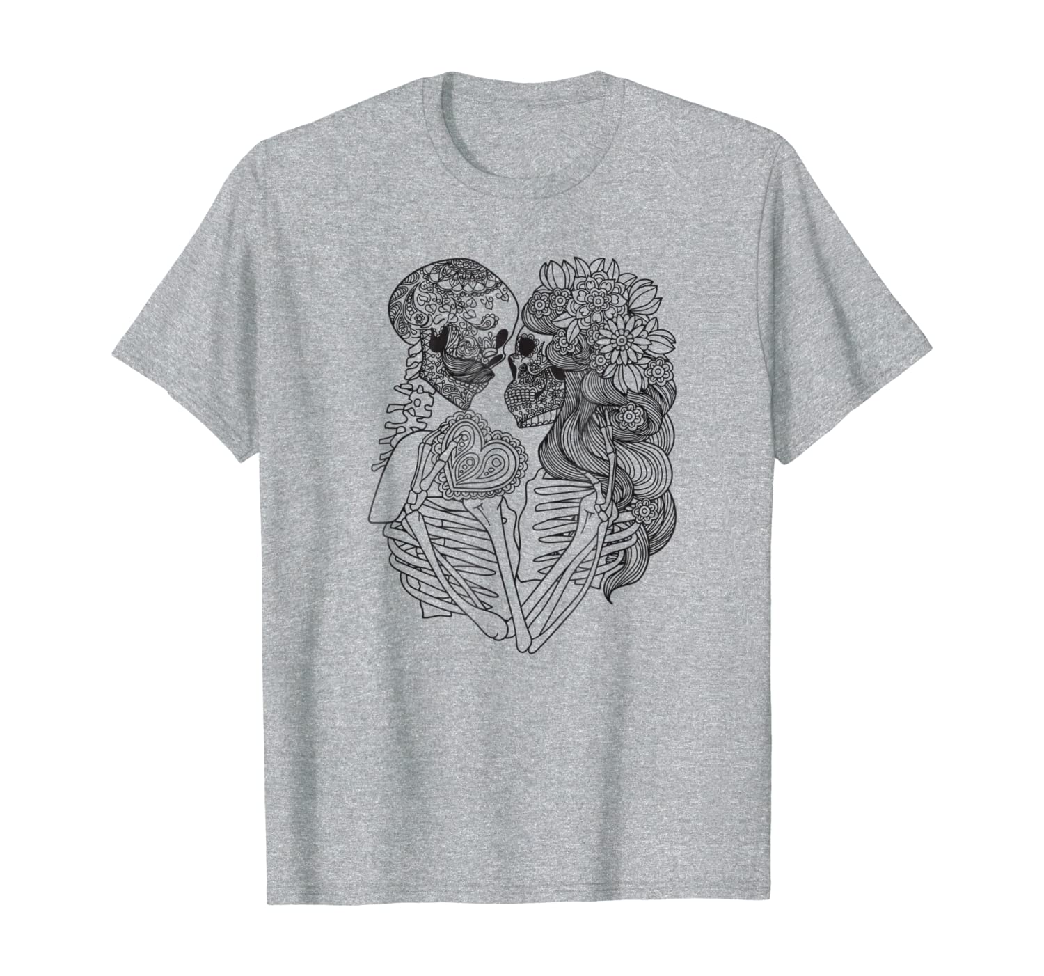 

dia de los muertos sugar skull | teschi messicani t-shirt, White;black
