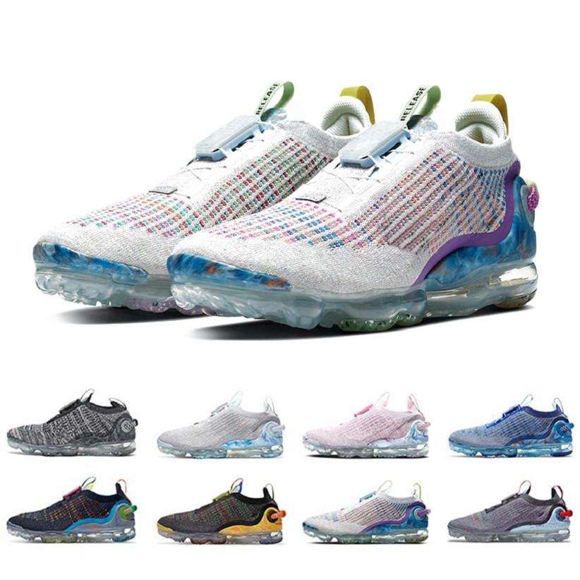 

fashion fly summit white knit men women running shoes 2020s Team Red pure platinum iron grey deep royal blue mens trainers sports sneakers, Color#2