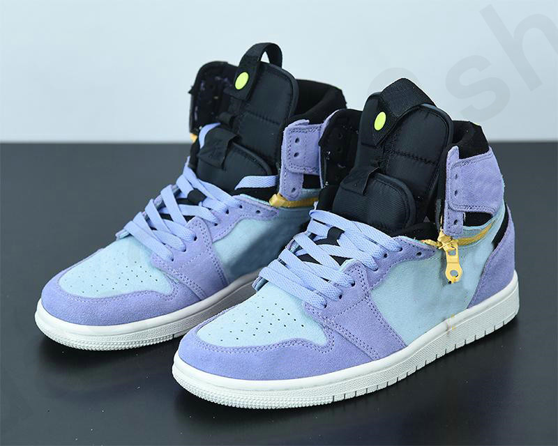

Classical 1s High Switch Light Somke Grey Purple Pulse Shoes Men Women basketball Blue white Jumpman 1 Low sneakers Yellow Zippers Sports Trainers Size 36-45, Other