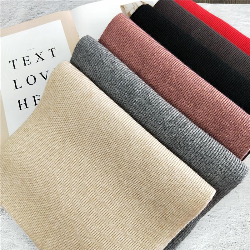 

Scarves 30*180CM Winter Scarf Women 2021 Velvet Female Thick Long Double-sided Pure Color Knit Warm Collar