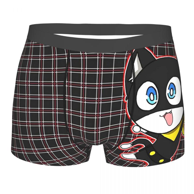 

Underpants Persona 5 P5s Role-playing Games Morgana Homme Panties Male Underwear Print Couple Sexy Set Calecon, Black