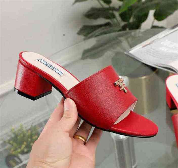 

luxury italy designer brand slippers super great quality with full package for women gift present lady birthday wedding sandals shoes heels, Black