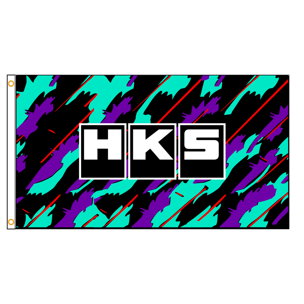 

3x5FTS HKS Flag For Car Racing Garage Decoration Banner