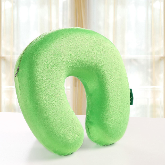 

U-shaped pillow Duffel Bags memory foam slow rebound automotive supplies cervical spine pillow travel neck, Beige