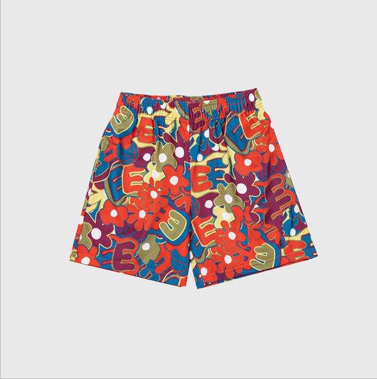 

Eric Emanuel EE Basic Short Men's Women's fitness shorts mesh breathable beach pants sports series basketball pant New York 073101 V2R7, Green-orange