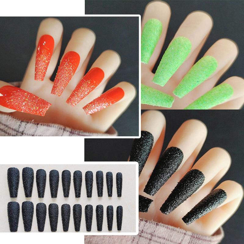 

Party Favor Fake Nails Reusable Stick On Press Full Cover False Nail Tips 24PC 2ML Gel X Extension System