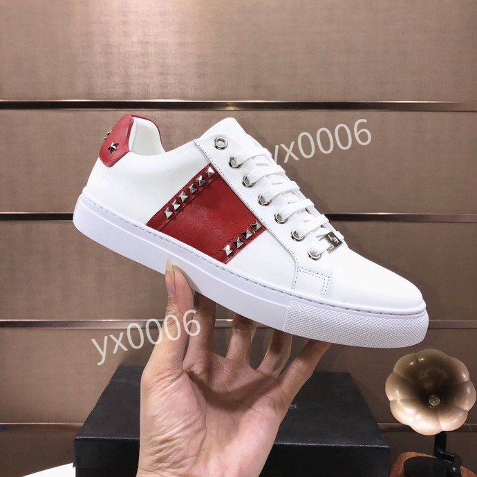 

2022 womens Casual Sports shoes fashion 35-41 white black women lace-up sneaker 100% leather Velcro Trainers gym Flat men shoe letter designer lady sneakers od201007, Choose the color