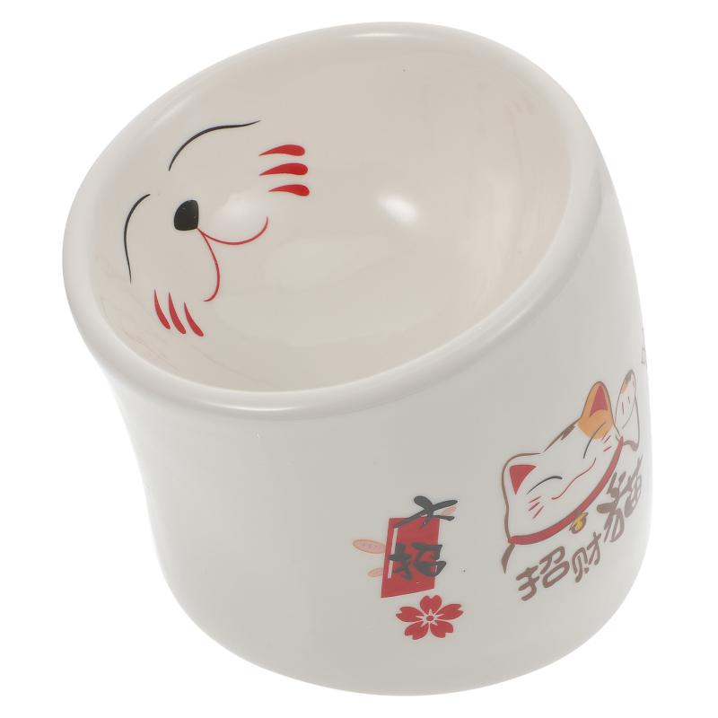 

Cat Bowls & Feeders 1Pc Ceramic Bowl Non-slip Puppy Base Food Drinking Water Feeder