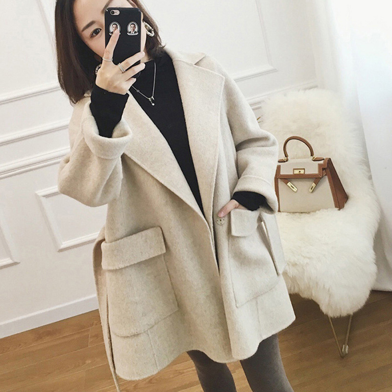 

Women's Wool & Blends short wool coat casually released with female jacket outwear blazer autumn and winter GJRK, 1# shoe box