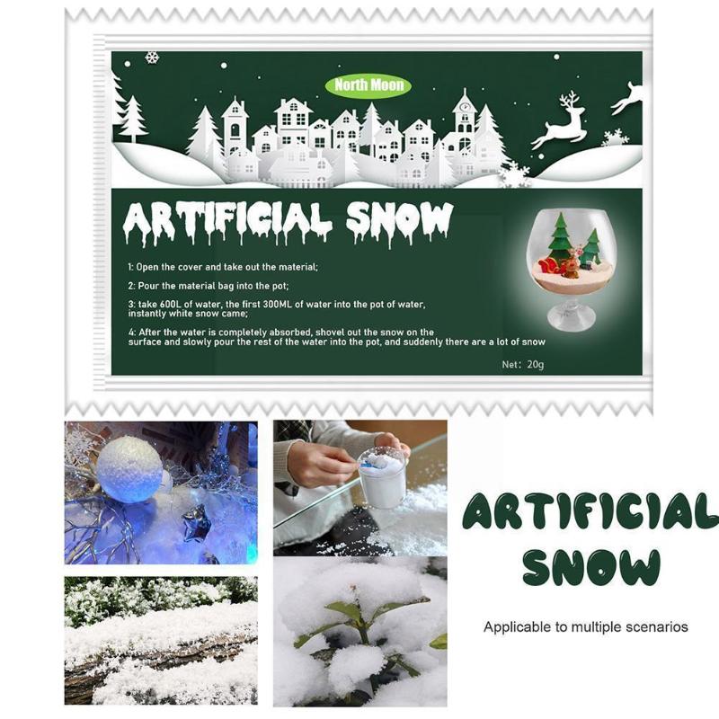

Christmas Decorations 20g/lot Decoration Artificial Plastic Dry DIY Scene Home Supply Powder Gift Xmas Props Party V4W4