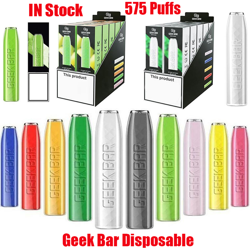 

Geek Bar Disposable E-cigarettes Pod Device Kit 575 Puffs 500mAh Battery 2.4ml Prefilled Pods Cartridges Stick Vape Pen Vs Puff Plus Bang XXL MAX Kits