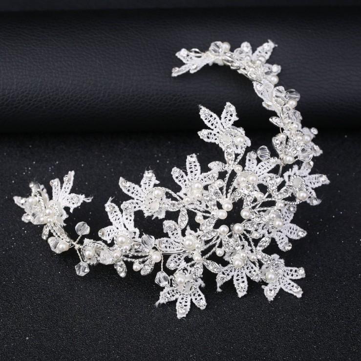 

Hair Clips & Barrettes Flower Headband Wedding Accessories Rhinestone Bridal Tiara Hairpins Prom Party Jewelry, Golden;silver