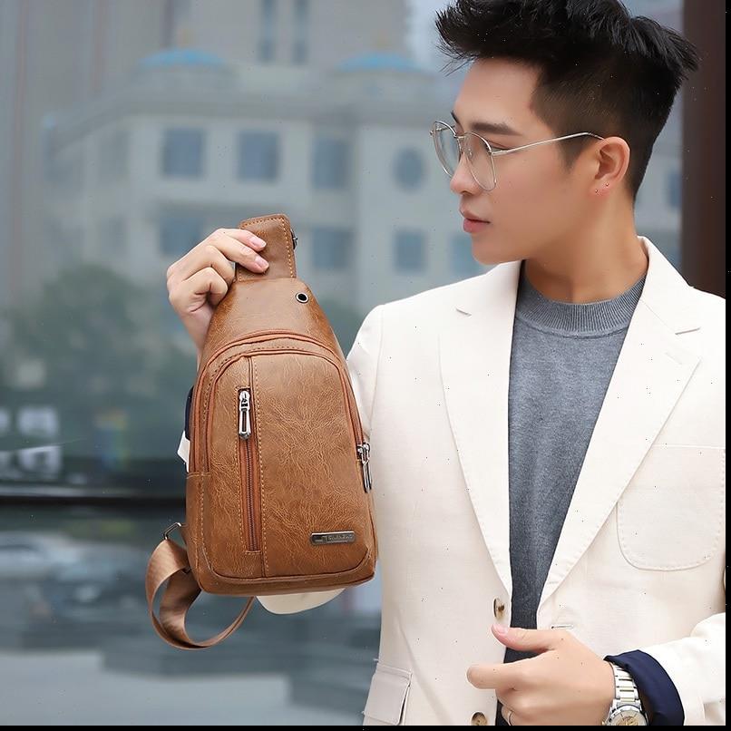 

brand messenger leather men chest waist bags vintage crossbody shoulder mens business sling casual pack