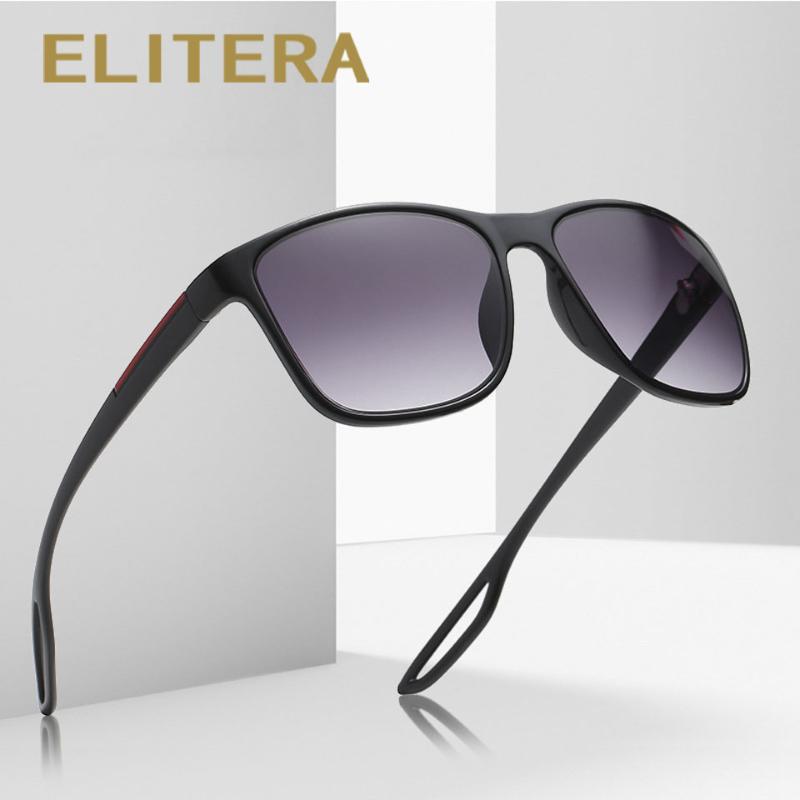 

Sunglasses ELITERA Fashion Wrap Square Frame Retro Decorative Women Men Driving Sports Sun Glasses For Adults