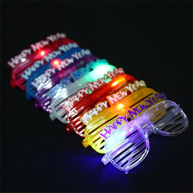 

Party Decoration 1pcs Flashing 2022 Led Glasses Luminous Light Glow Headband Night Club Bar EyeWare For Halloween Christmas Parties