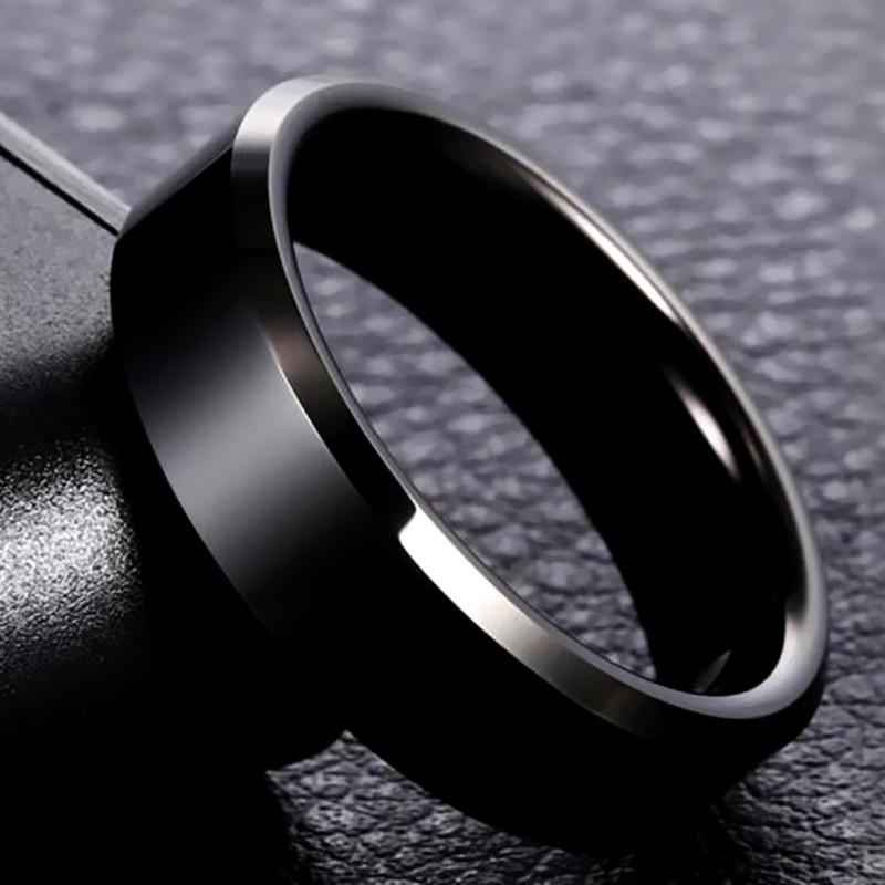 

Cluster Rings JUCHAO Fashion Ring Men Titanium Black Jewelry Anel