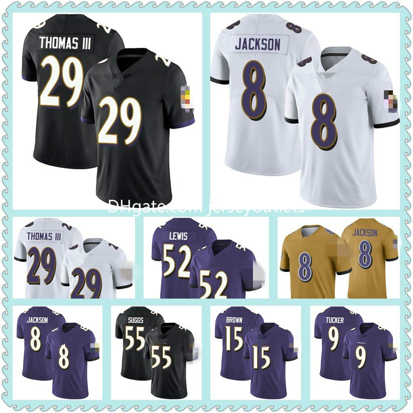 

2020 MenBaltimoreRavens8 Lamar Jackson Mark Ingram ll 89 Mark Andrews 9 Justin Tucker 44 Marlon Humphrey Brown Jersey, Black;red