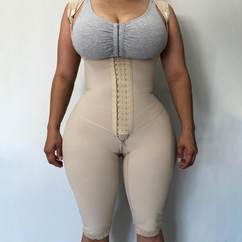 

Women' Shapers Corset Minceur High Compression Women Full Body Shaper Fajas PostpartumTummy Control Shapewear Slimming Lace BuLifter, Beige