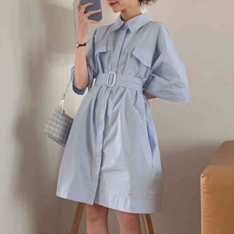 

ete shirt dress women summer kpop clothes short sleeve dress casual urbano office outfits blouses femme vestido de mujer, Black;gray