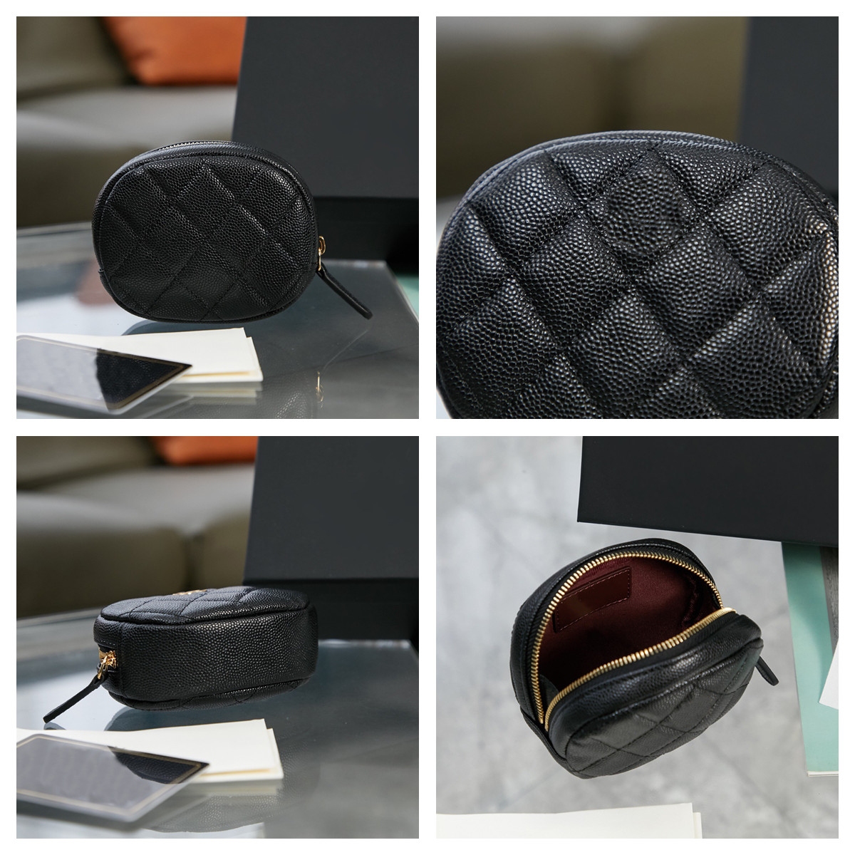 

Classic luxury fashion brand wallet vintage lady brown leather handbag designer chain shoulder bag with box wholesale A68995 11-8.5-4 666, Caviar golden buckle