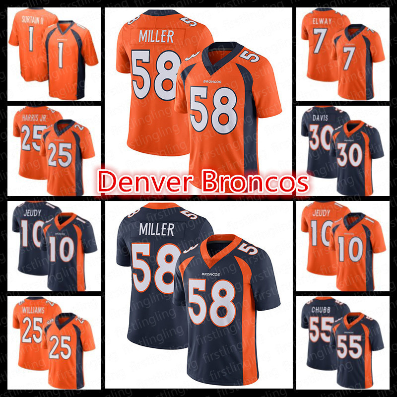

DenverBroncos5 Teddy Bridgewater 14 Courtland Sutton Jersey Football 10 Jerry Jeudy 87 Noah Fant 47 Josey Jewell Bradley Chubb 14 Courtland Sutton Drew Lock, Men jersey