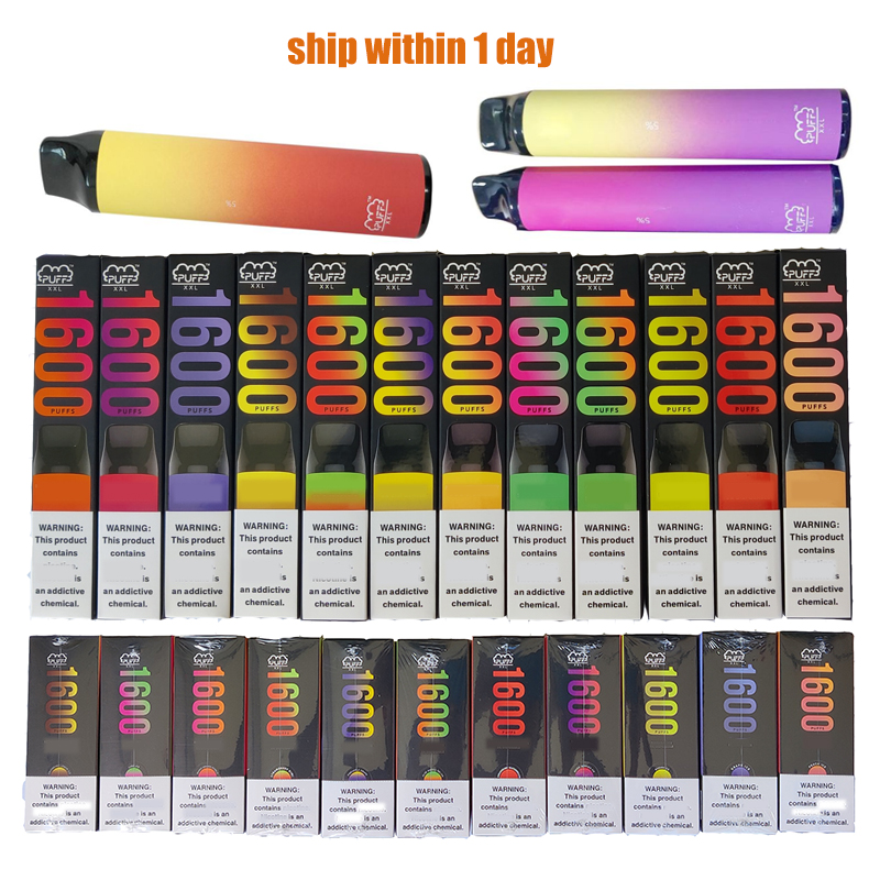 

puff Bar xxl 1600 disposable vape pen e cigarette 1000mah battery Vaporizer Pods Device 6.5ml Capacity