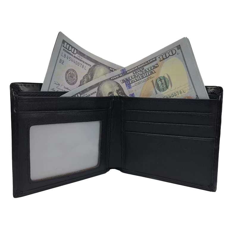 

2021 Mens Wallet Men's Leather Business Wallets For Men Purse Wallet Men Wallet dust bag, Red;black