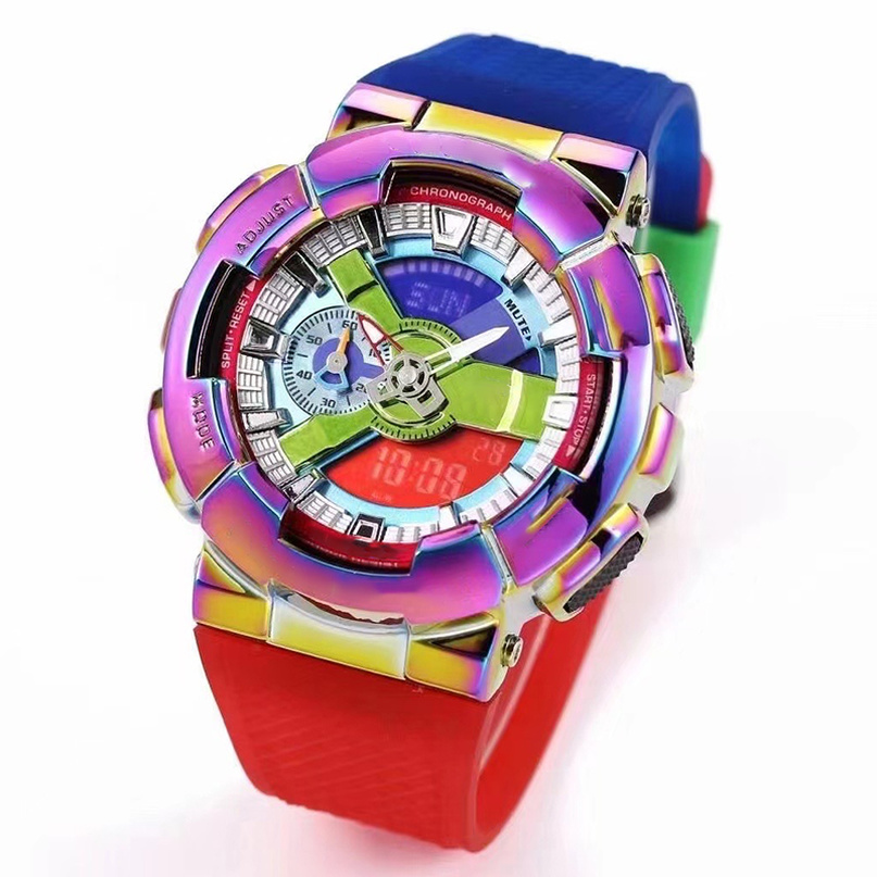 

7-Date watches men luxury brand outdoor sports military waterproof all hands working digital rubber strap quartz LED casual fashion, No watch