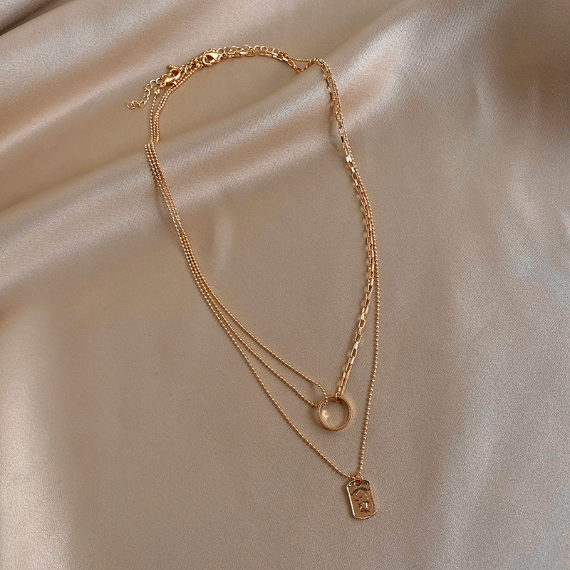 Xianlan469 Pictures Fold Belt Necklace Female Ins Tide Restoring Ancient Ways Light Cold Wind Collarbone Chain Of Luxury Niche Web-image-706264653