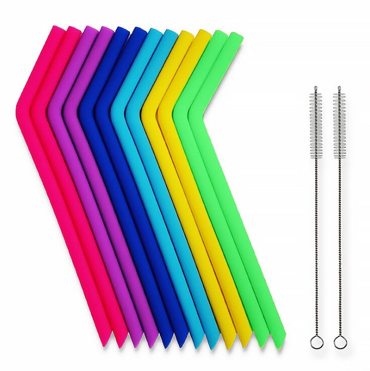 

Straws Food grade silica gel pipette Beverage Drinking Straw Environmental cycle Colorful