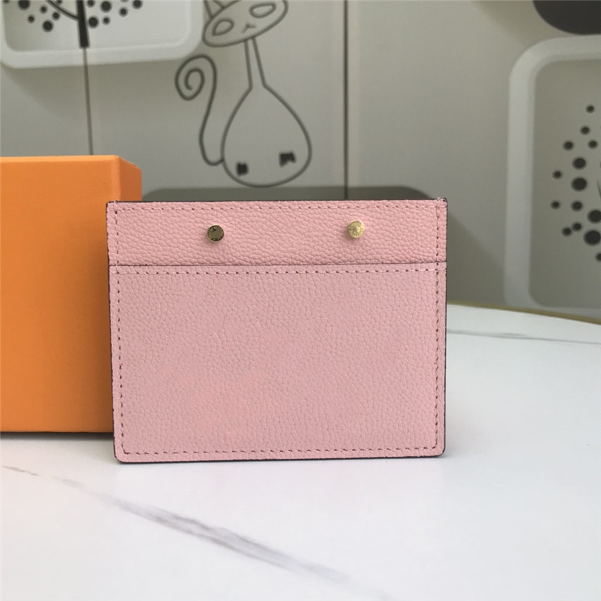 

Luxurys Designers Bags 61 Card holder 733 design more small and exquisite can be carried Wallets, Pink