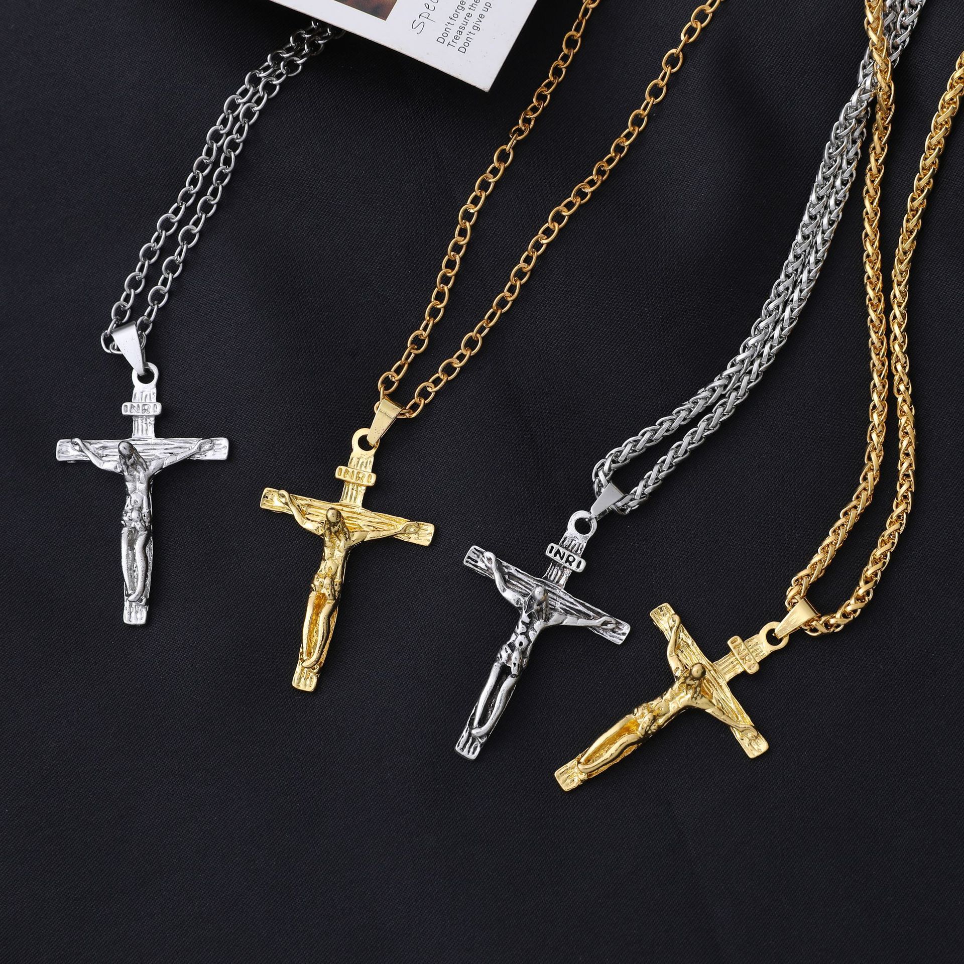 

Gold Silver Pendant Necklaces Cross Charms Necklaces
