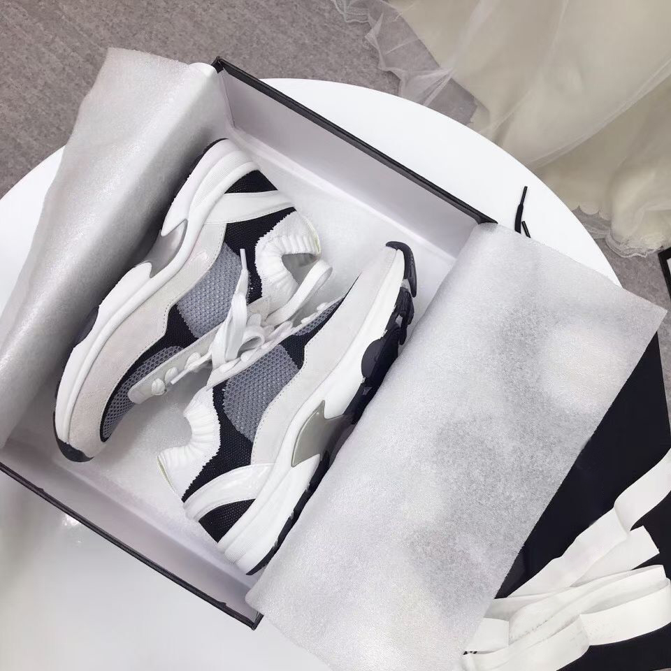 

2021 designer luxury sneakers men women reflective casual shoes party velvet calfskin mixed fiber with box, Color 11
