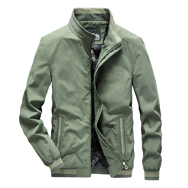 

Men's Jackets Spring New Men Bomber Jacket Casual Baseball Plus Size Fashion Windbreaker Slim Mens Sportswear, Green