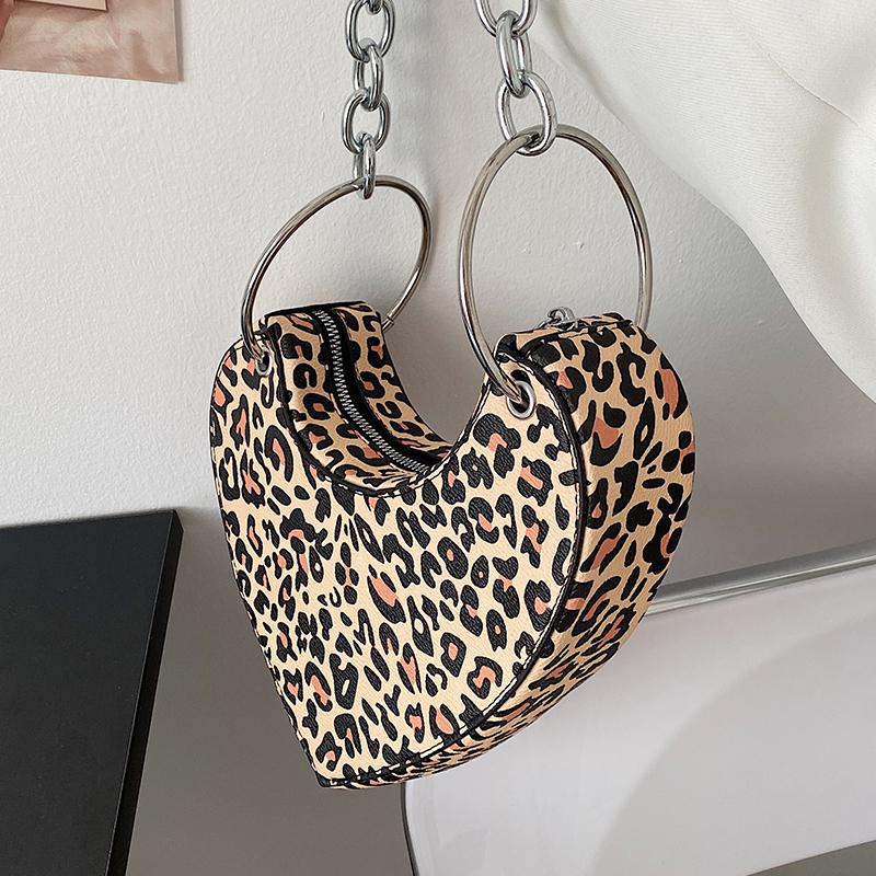 

Evening Bags Western Style High-quality Summer Chain All-match Underarm Bag 2021 Fashion Women's Designer Leopard Print Shoulder