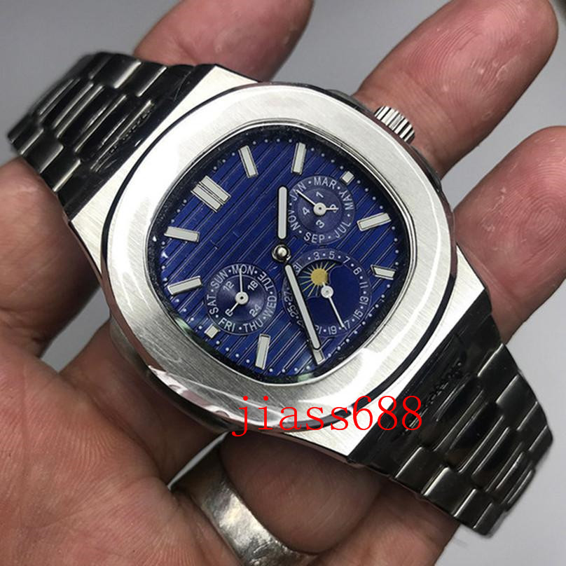 

fashion automatic machinery 39mm luxury watch men sweeping movement all small dials work no battery watches, Slivery;brown
