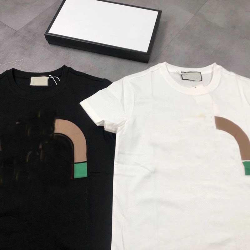

2021 fashion t shirts for men letter joint printing mens womens clothing short sleeved tshirt tees, White;black