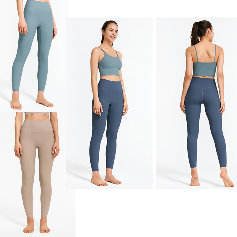 

womens yoga leggings suit pants High Waist Align Threaded Sports butt liftting Raising Hips Gym Wear Elastic Fitness Tights Workout sets, Dust bag