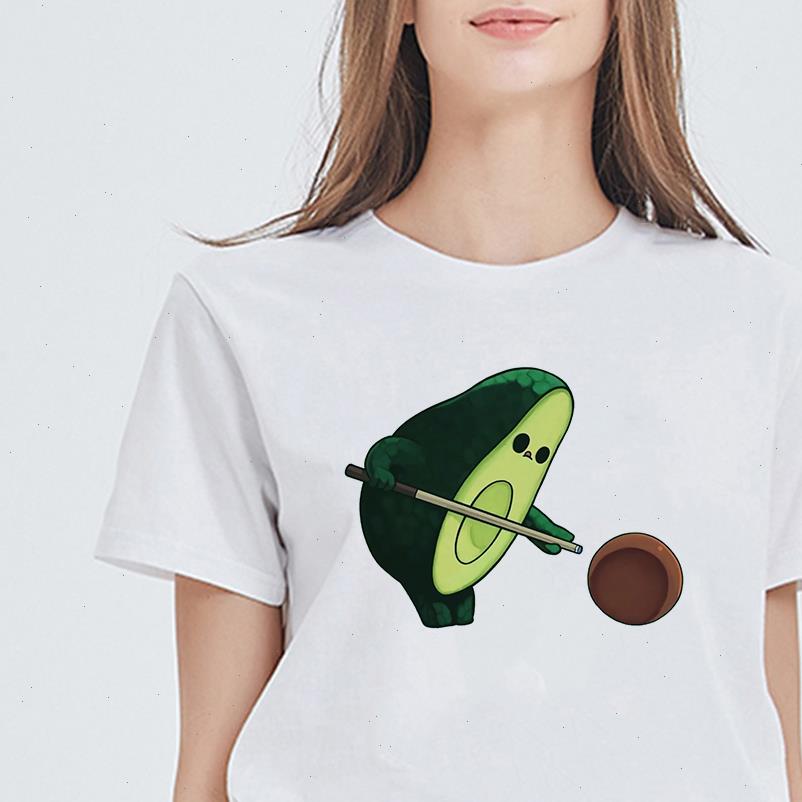 

womens t shirt female funny cute avocado harajuku elegant beautiful loose plus size ropa mujerÂ kawaiiÂ casual top, White