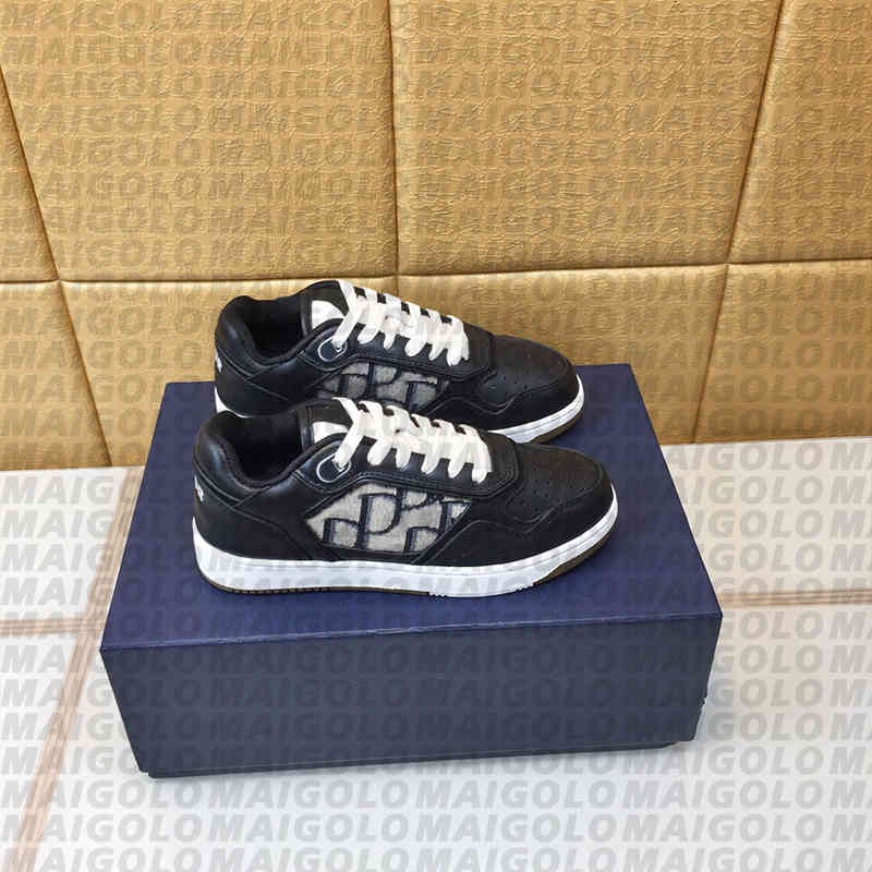 

Top Quality B27 22 Casual Shoes Men Women Designer Sneaker Real Leather World Tour Sports Oblique LuxuryTrainers Original Box 35-46, Black