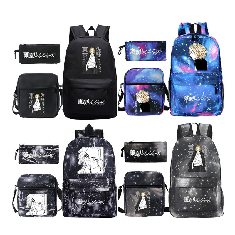 

Backpack Tokyo Revengers School Backpacks Students Casual Boys Girls Book Bag 3pcs/set Mochila Teens Daily, 17